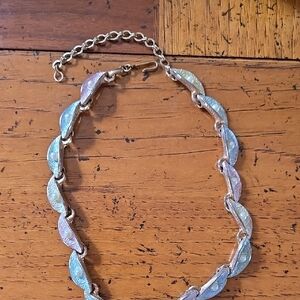 Iridescent Leaf Necklace